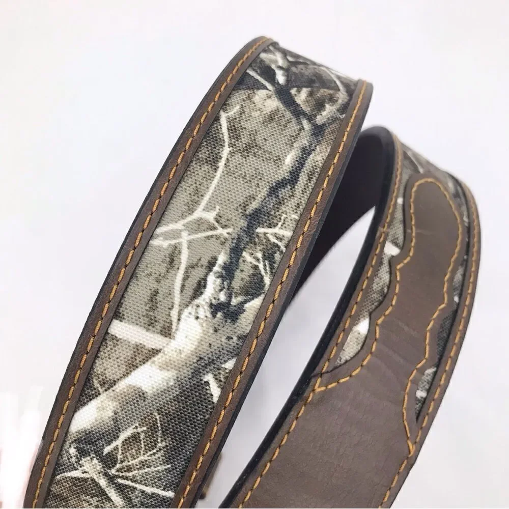 Realtree Brown Leather Camo Print Sportsman Belt NEW